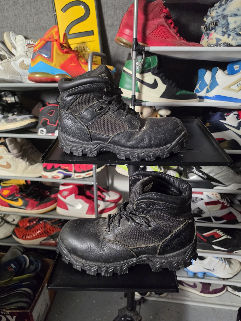 🔥 Rocky Black Men's Size 9 Wide Tactical Work Boots Worn!